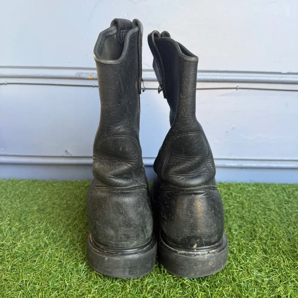 Red Wing Pecos 1125 Black Leather Pull On Work Boots Mens 11.5 E2 Made in USA